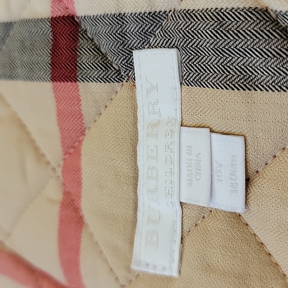 Burberry Girls Quilted Jacket Color: Burgundy Size: 10Year - Picture 5 of 10